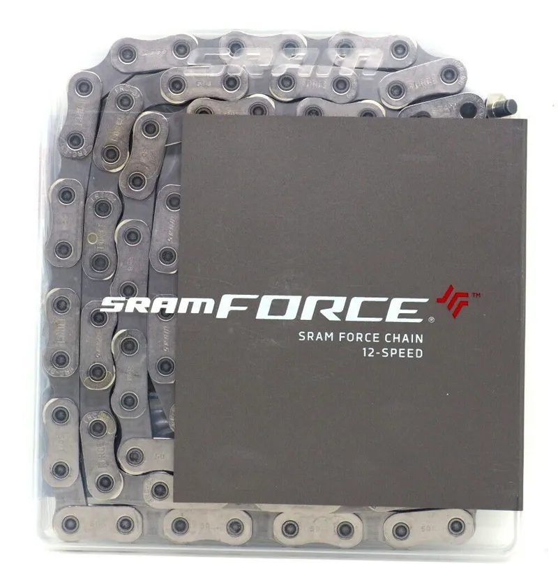 Sram Force Chain D1 12sp 114 Link Solid Pin PowerLock Flat Top in Silver