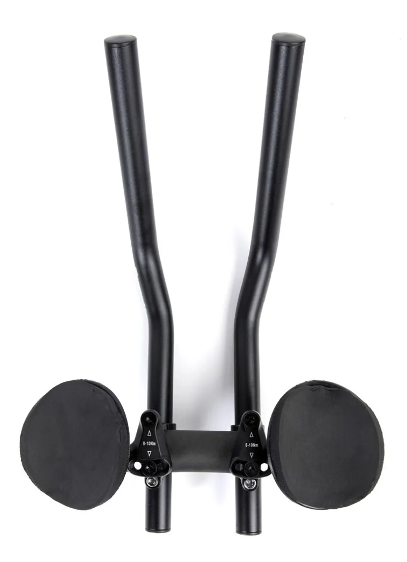 TranzX Triathlon Bar with Clip-On Arm Rest and Detachable Pads Aluminium in Black-1