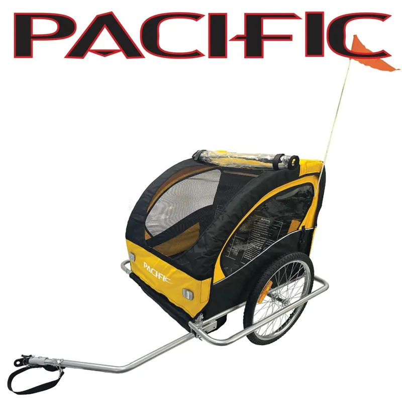 Pacific Trailer for up to Two Children in Yellow/Black