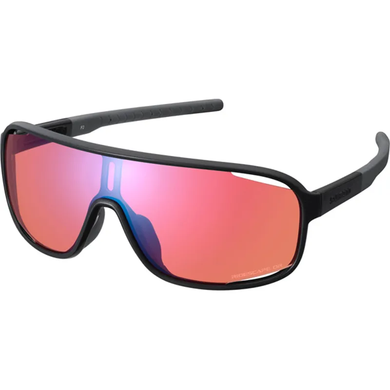 Shimano Technium Glasses in Metallic Black With Ridescape Offroad Lenses