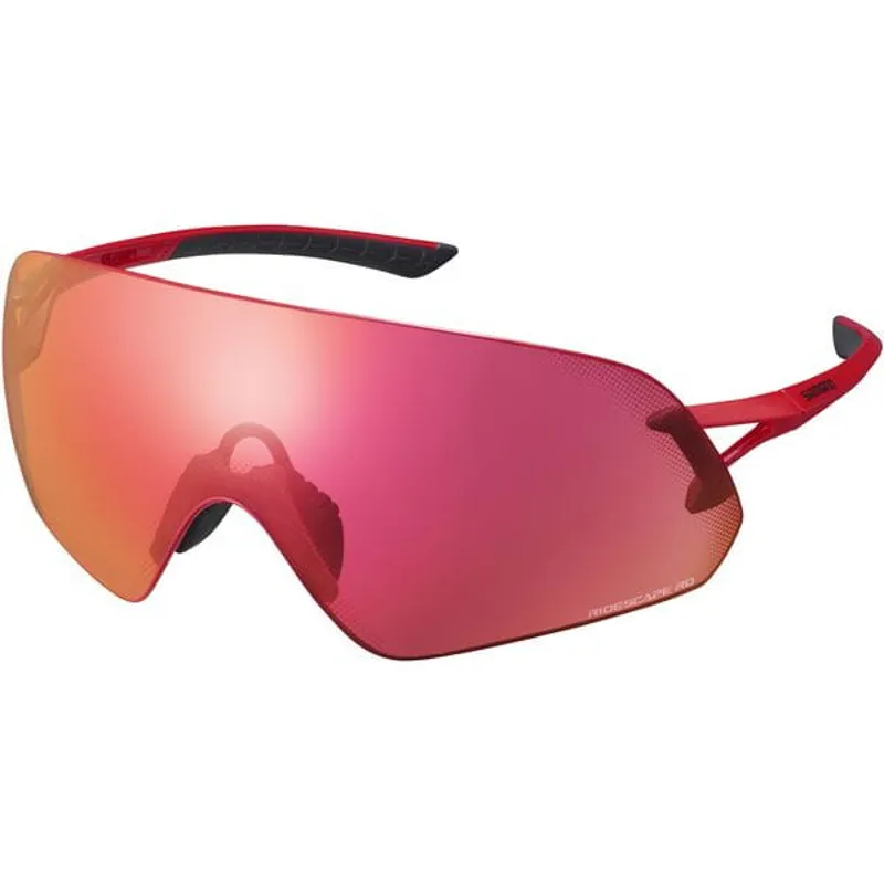 Shimano Aerolite P Road Glasses in Red with Ridescape Road Lenses