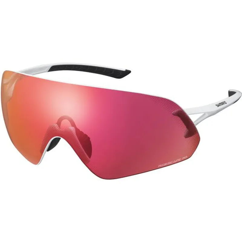 Shimano Aerolite P Road Glasses in White with Ridescape Road Lenses